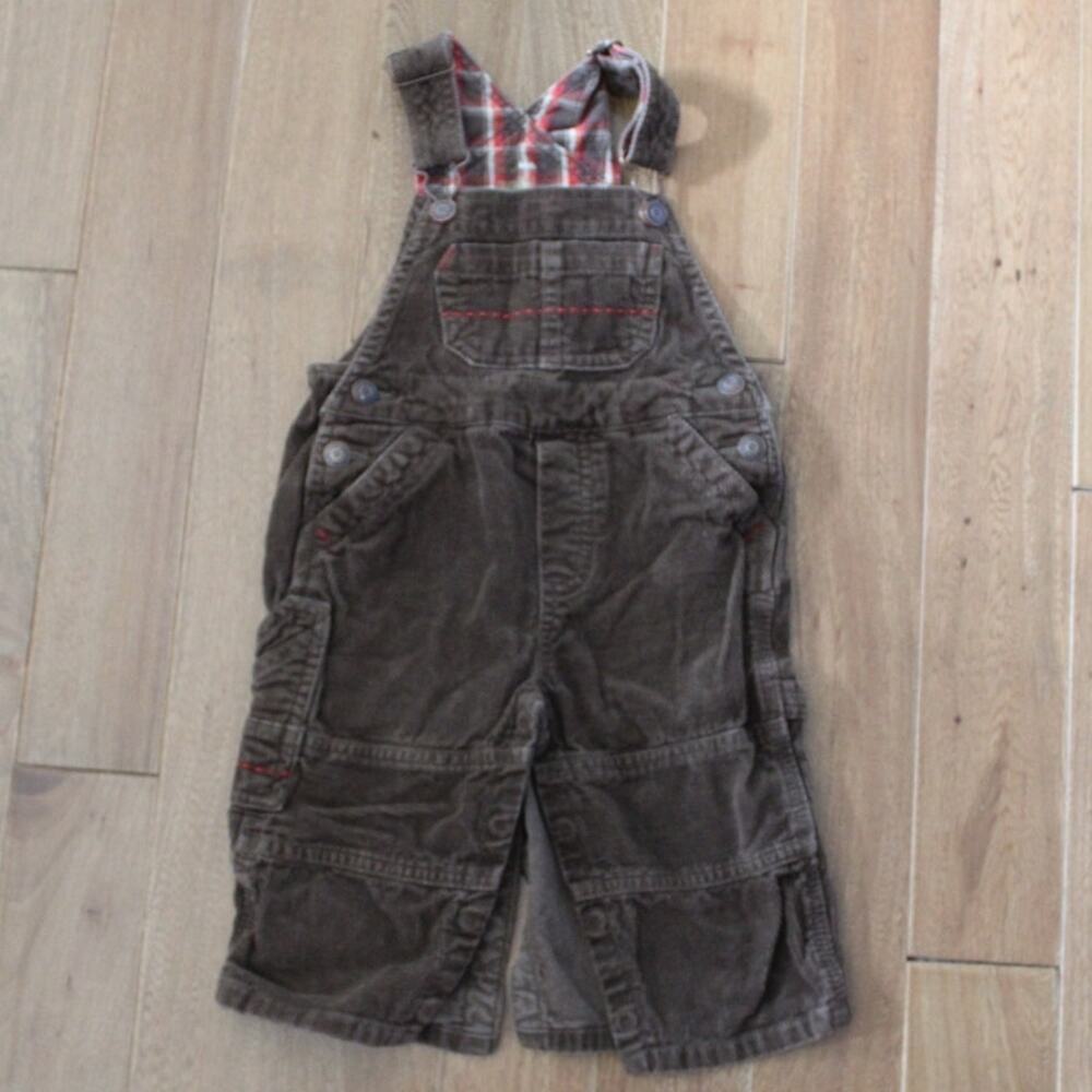 Vintage‎ OshKosh Brown Corduroy Cargo Style Overalls 12 Month